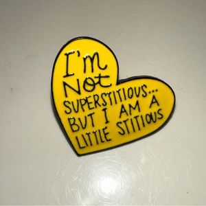 Funny Superstitious Enamel Pin